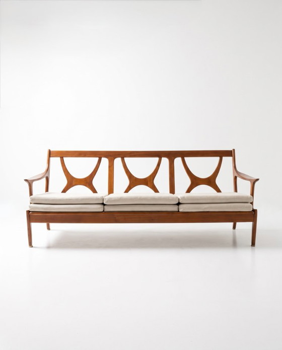 3-seater sofa by Edvard Valentinsen for Fraska - 1960 – 3-5 seaters, Wood (photo 3 of 9)
