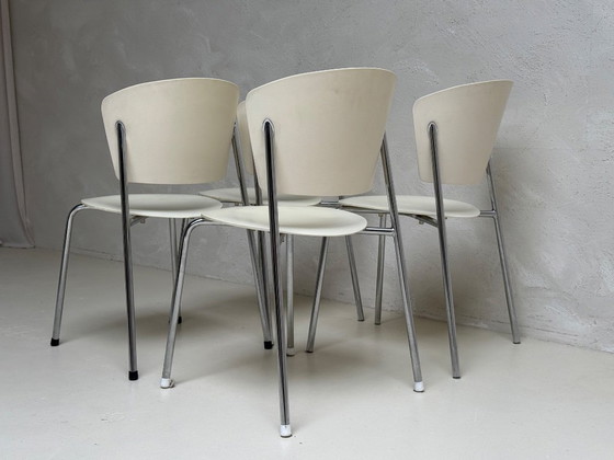 4 x Sedia di design 'Gio' Bontempi Casa | Made in Italy | Crema – Sedie da pranzo, Cromo (photo 8 of 11)