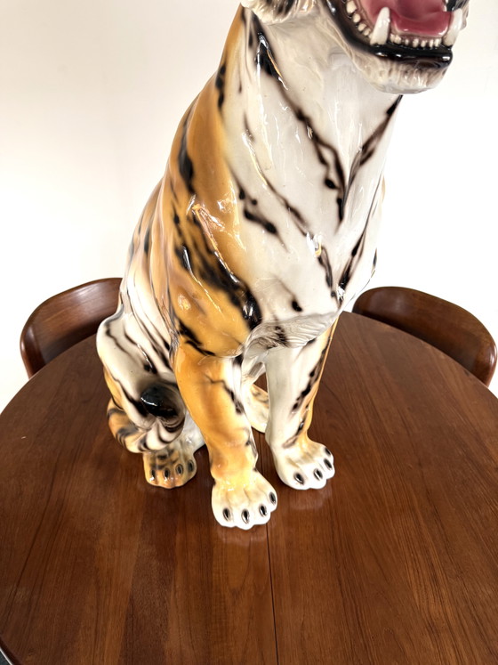 Image 1 of Vintage XXL ceramic tiger, Italy '60