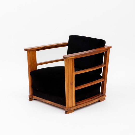 Image 1 of Set of 2 french club chairs by Jean Royère from 1920s