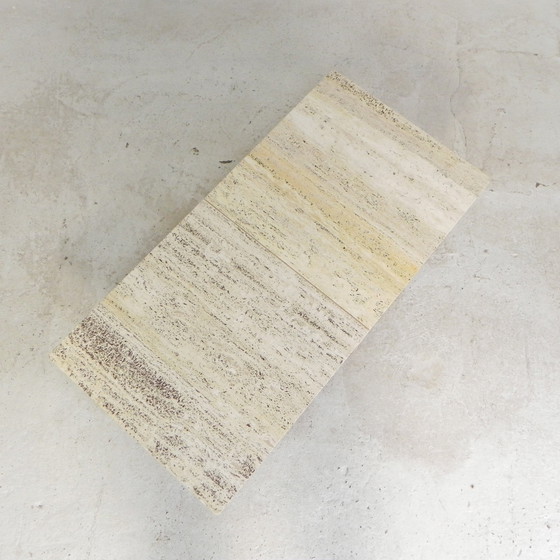 Image 1 of Ensemble de 2 tables basses en travertin, Up and Up, années 1970