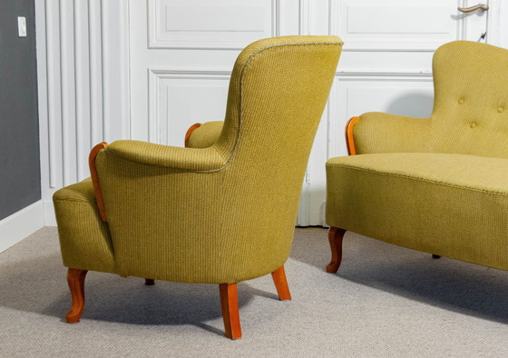 Image 1 of 1940s Sofa and Lounge Chair Set