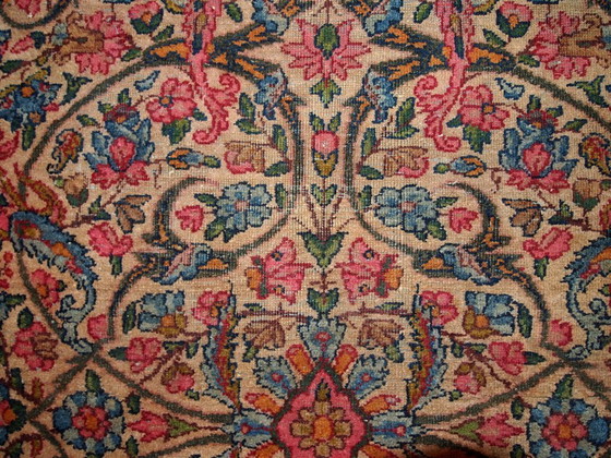 Image 1 of Handgemaakt antiek Perzisch Kerman tapijt 3.2' x 4.9' (97 cm x 149 cm) jaren 1920 - 1B158