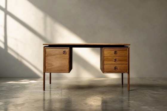 Vintage Mid-Century Danish Modern Teak Desk by Arne Vodder for GV Møbler, 1960s – Wood (photo 9 of 19)