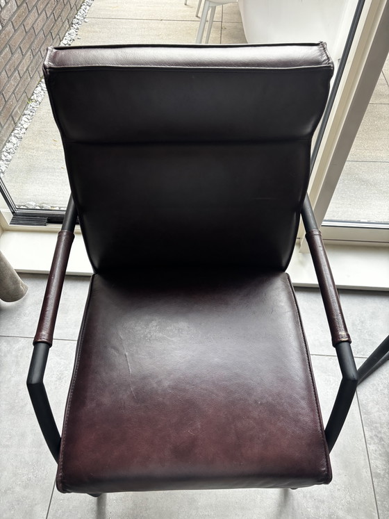6 fauteuils en cuir de Goossens – Chaises de salle à manger, Leather, Metal (photo 6 of 9)