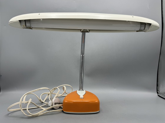 Image 1 of Zeldzame Matsushita / National tafellamp – model FS-193E – beige/oranje – 1970