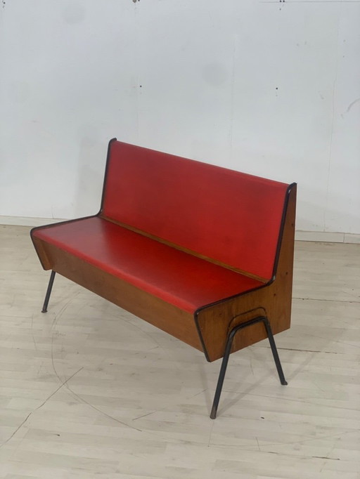 Mid Century Banquette Canapé Coffre Vintage