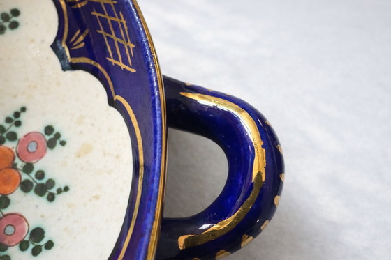 Image 1 of Vintage Regina Gouda Holland keramische schaal – "René" decor – handbeschilderd, jaren 1950

