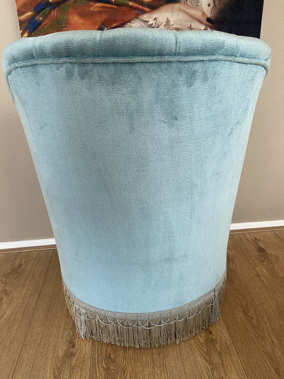 Image 1 of Vintage Crapaud cocktail boudoir velvet chair