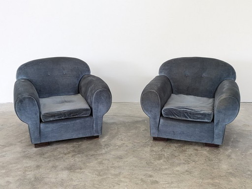 Elegant pair of armchairs - Italian vintage Manifacture