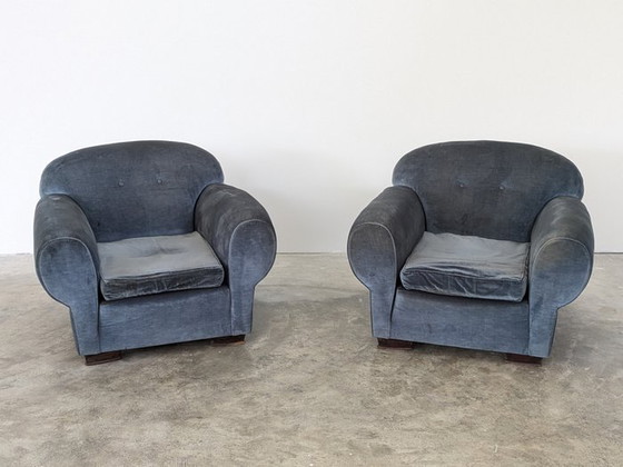 Image 1 of Elegant paar fauteuils - Italiaanse vintage Manifacture
