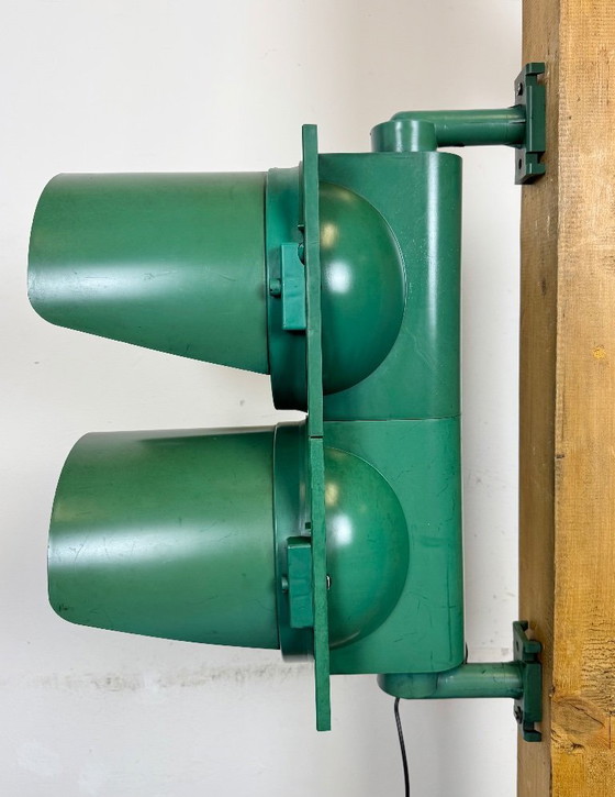Image 1 of Vintage groene Italiaanse verkeerslichten, jaren 80