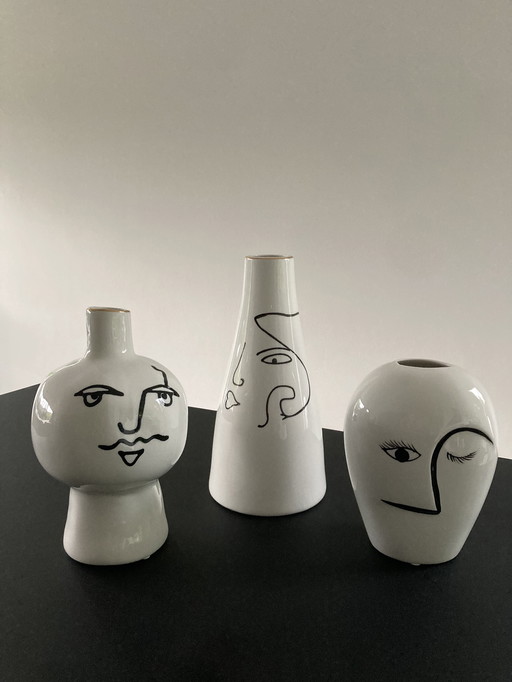 Set di tre vasi decorativi Palladier