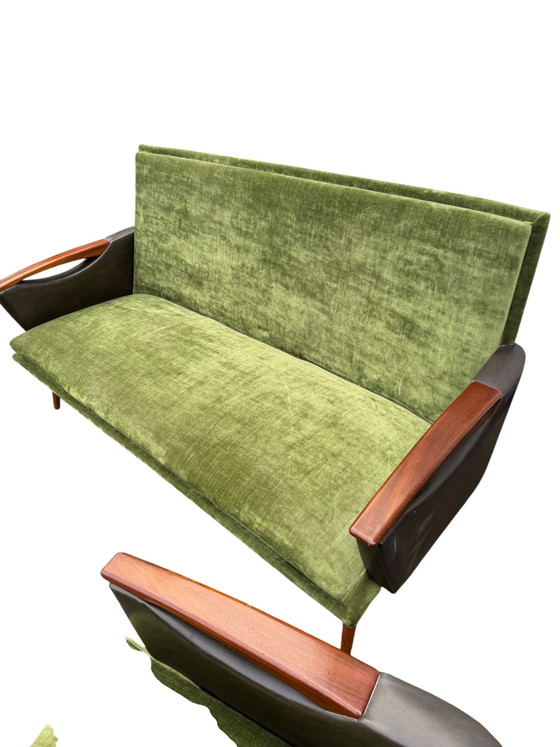 Canapé MCM et 2 Chaises – Coins salon, Textile, Bois (photo 2 of 11)