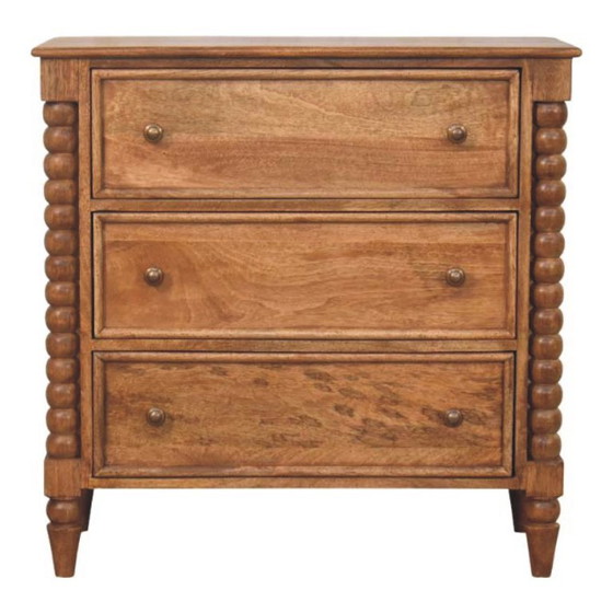 Cassettiera in legno di mango – 3 cassetti con gambe in legno tornite – Artisan, Cassettiere (photo 2 of 8)