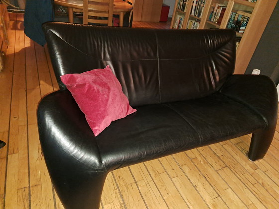 Image 1 of Leolux Echnaton 2,5 zits in zwart leder