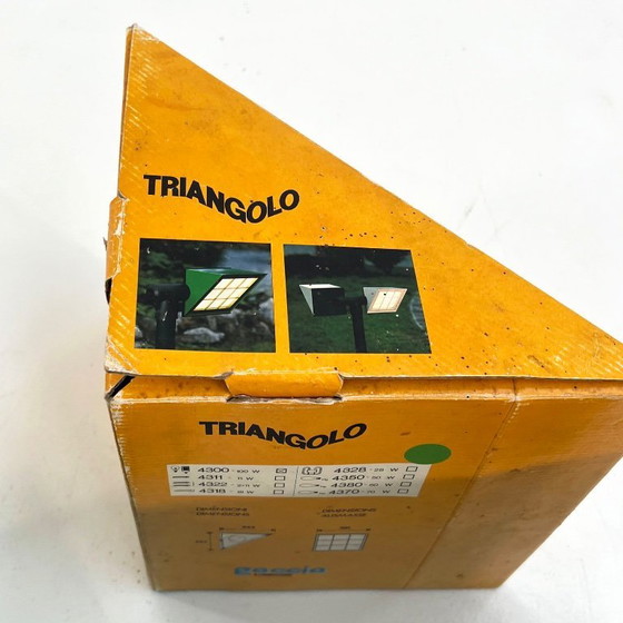 Image 1 of Lámpara de pared para exterior Triangolo en verde de Goccia Illuminazione, años 80