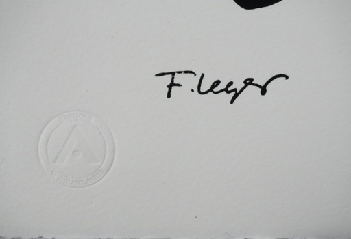 Fernand LEGER : Charlie Chaplin, Lithographie Signée – lithos zeefdrukken, Paper (photo 2 of 8)