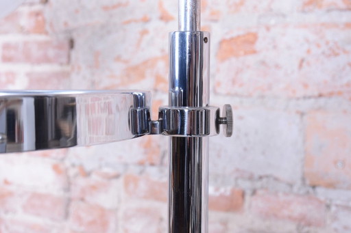 Gerestaureerde Bauhaus vloerlamp, chroom, staal, opaal melkglas, Tsjechisch, jaren 1930 – vloerlampen, Metal (photo 2 of 14)
