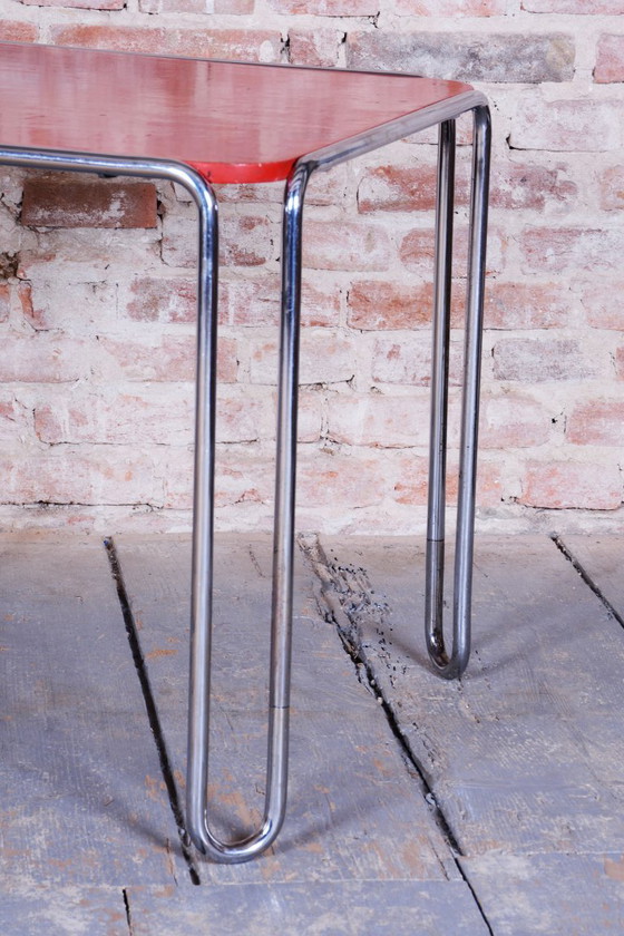 Restored Art Deco Dining Table, by Thonet, Chrome, Steel, Germany, 1930s – Wood (photo 6 of 9)