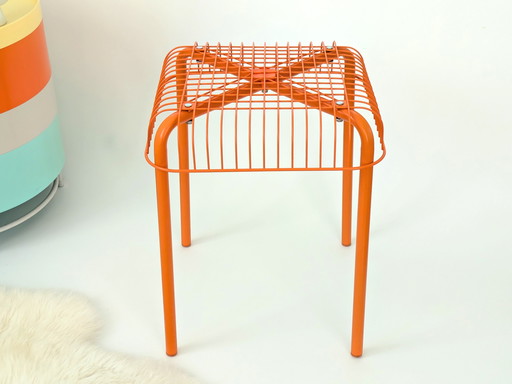 Ikea Västerön Stool | Orange Stainless Steel | 1990S