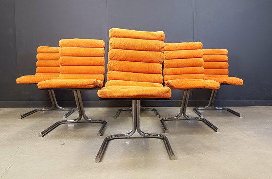 Image 1 of Space Age Esszimmerstühle, Satz von 6, 1970er Jahre