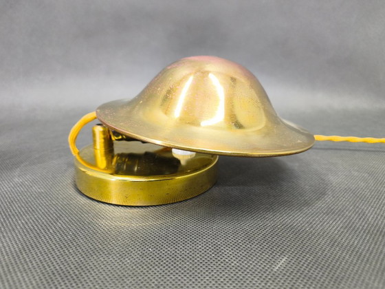 Image 1 of Pair of Art Deco Adjustable Brass Table Lamps, 1930s Czechoslovakia