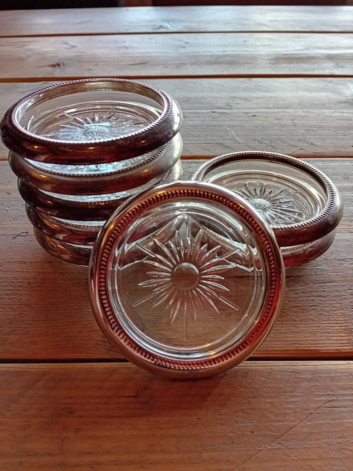 Sottobicchieri placcati in argento Leonard Silver Plate