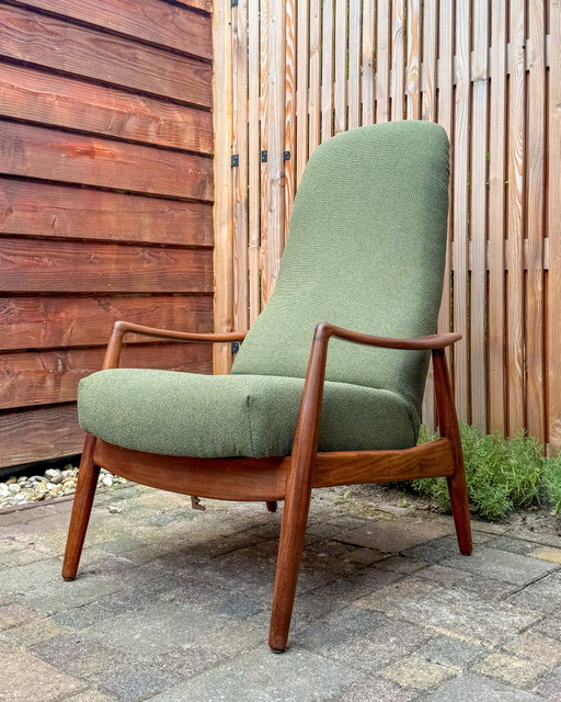 Poltrona reclinabile vintage – fauteuils, Textile, Wood (photo 2 of 14)
