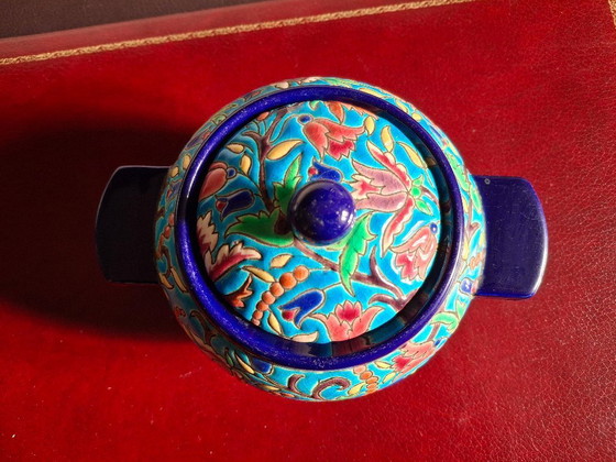 Image 1 of Juego de té esmaltado cloisonné de Longwy