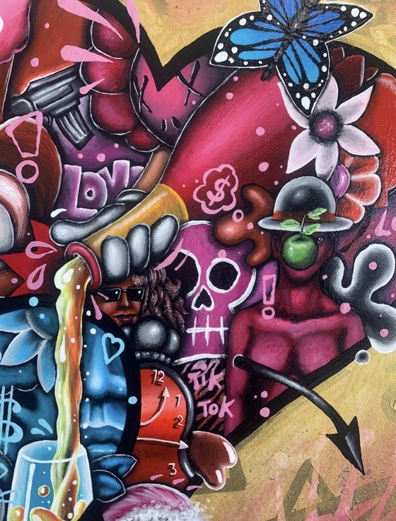 Spazz - Full Hearts Are Made For Sharing – Dipinti e disegni, Canvas (photo 4 of 9)