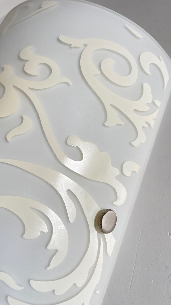 Image 1 of Polished and Silk-screened Glass Wall Lamp by Eglo