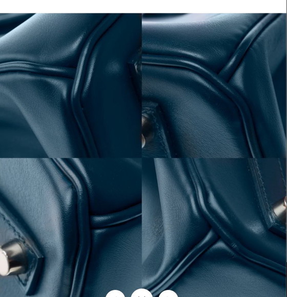 Image 1 of Borsa HERMES Birkin 35 in cuoio blu - 103221