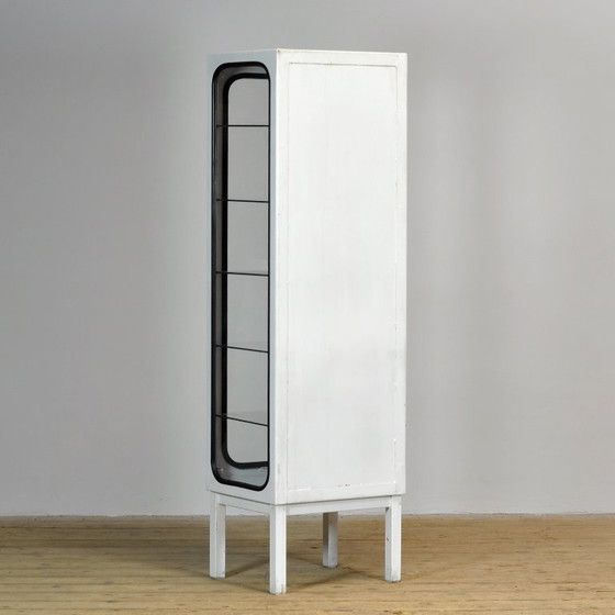 Vintage medische kast, jaren 70 – Vitrinekasten, Glas, Metaal (photo 9 of 9)