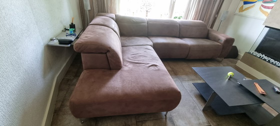 Image 1 of Montel Moved hoekbank met relax functies - choco kleur