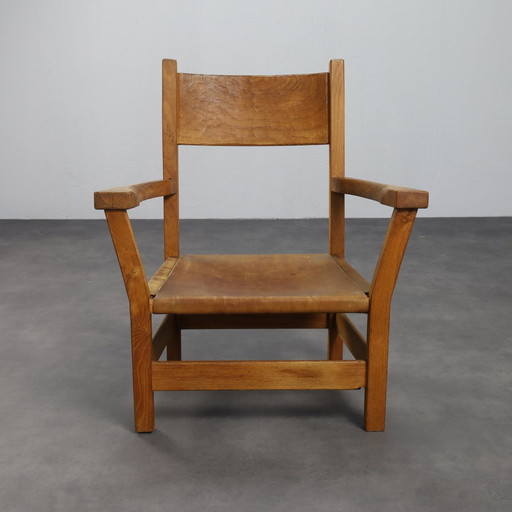 Set of 2 Brutalist Armchairs, 1970s
