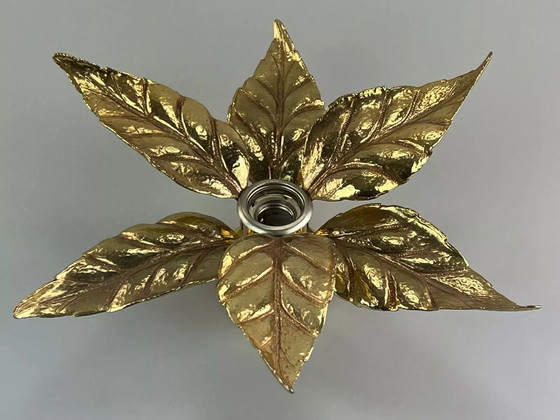 Image 1 of Lampada da parete anni &#39;60 e &#39;70 Willy Daro luci massicce in ottone