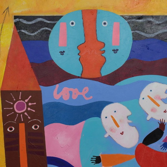 Image 1 of Wouter Stips “Inspiration” Colorful Contemporary Figurative Painting 2000s