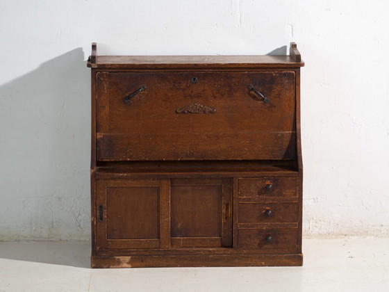 Ancien bureau japonais à abattant – Période Taishō, Japon, circa 1920 – Bureaux, Iron (photo 34 of 40)