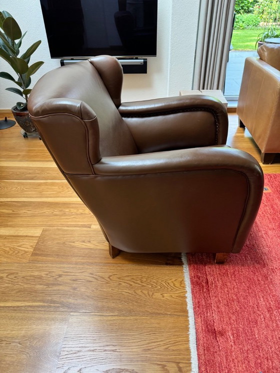 Image 1 of Leren vintage fauteuille