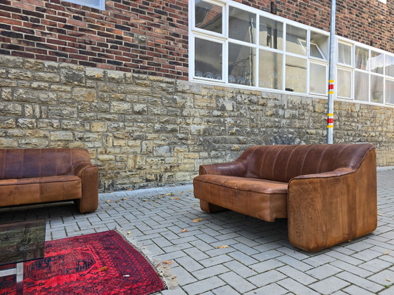 De Sede DS 44 Sofà Set Divano in Pelle Poltrona in Pelle Vintage Loft Anni '60 '70 – Leather (photo 12 of 14)