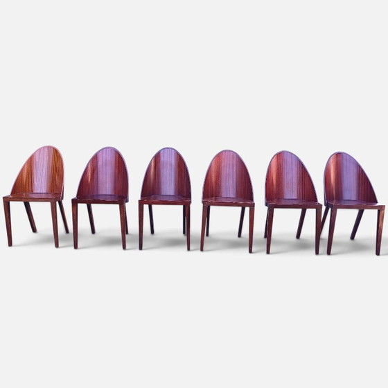 6x Philippe Starck Royal 44 Chair Chair Aleph Driade 1985 – Dining chairs, Wood (photo 16 of 19)