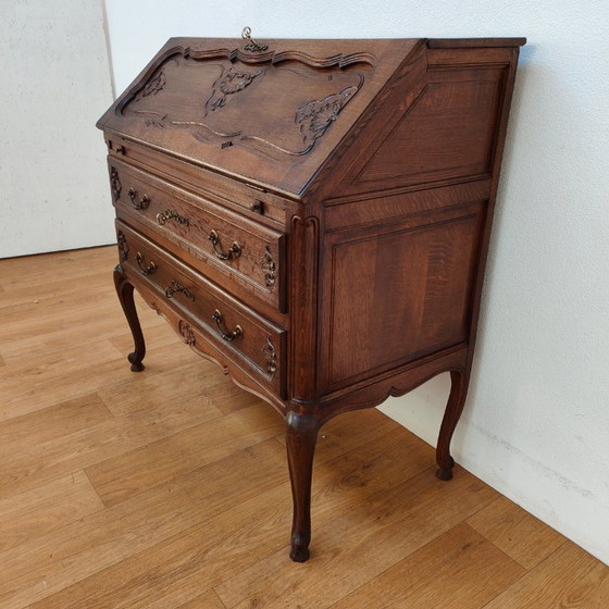 Image 1 of Vintage Louis XV secretary chest of drawers country office desk