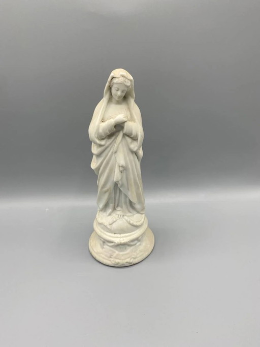 Unsere Liebe Frau von Lourdes – Biskuitporzellan – Herstellermarke – Frankreich, ca. – decoratieve objecten