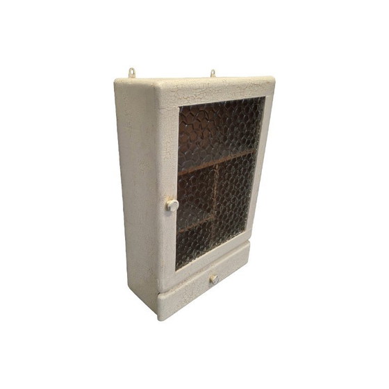 Image 1 of Antiek Frans medicijn wandkastje, begin 1900