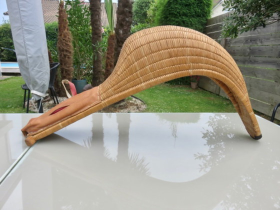 Image 1 of Ancienne chistera grand gant et sa balle (pelote) 65cm, Pays Basque, Jaï Alaï, Cesta Punta