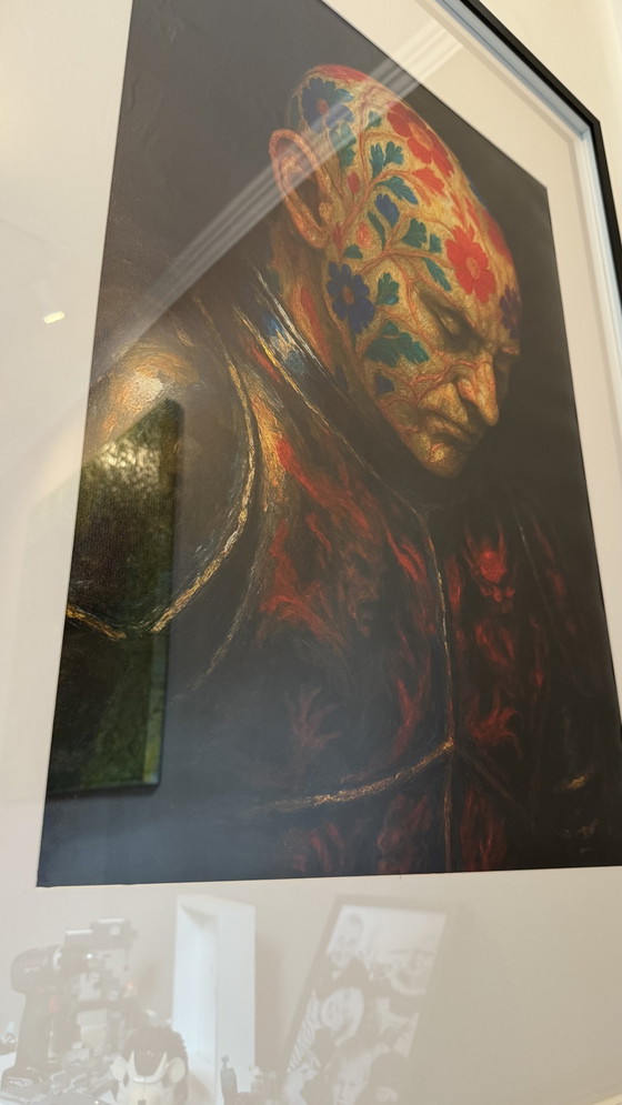 Image 1 of Kintsugi Porzellan Samurai Regenbogendämon von Rattan Hunt 