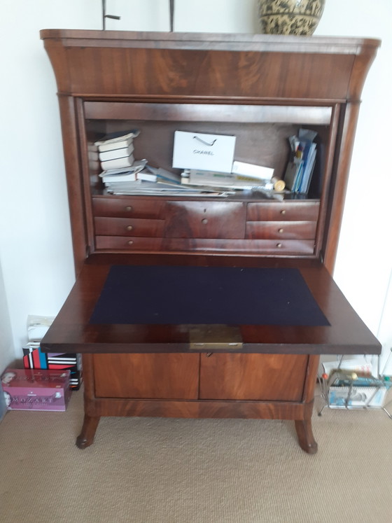 Image 1 of Biedermeier secretary desk.