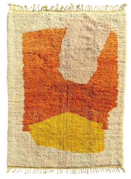 ATLAS SOLAR / Moderner marokkanischer Mrirt-Teppich – Handgeknüpfter Wollteppich 300 x 200 cm