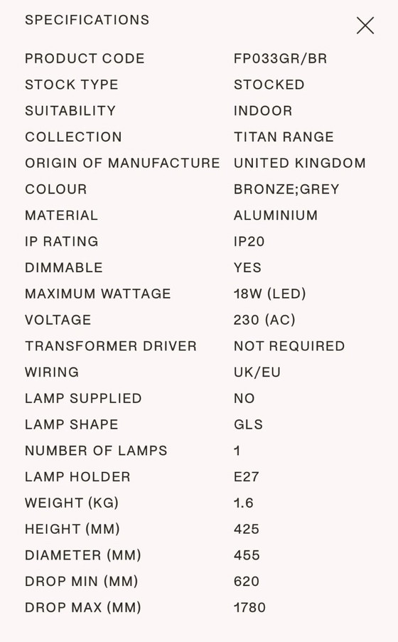 Set di Lampade a Sospensione Original BTC Titan – Alluminio, Metallo (photo 9 of 11)